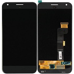 Ekranas tinkantis Google Pixel XL su lietimui jautriu stikliuku Black (service pack)