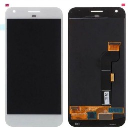 Ekranas tinkantis Google Pixel XL su lietimui jautriu stikliuku White (service pack)