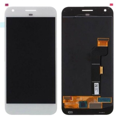 Ekranas tinkantis Google Pixel XL su lietimui jautriu stikliuku White (service pack)