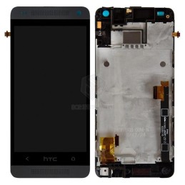 Ekranas tinkantis HTC One Mini (M4) su lietimui jautriu stikliuku ir rėmeliu Black (service pack)