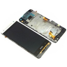 Ekranas tinkantis HTC One Mini (M4) su lietimui jautriu stikliuku ir rėmeliu sidabrinis (service pack)