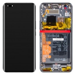Ekranas tinkantis Huawei Honor Magic5 Pro 5G su lietimui jautriu stikliuku ir rėmeliu Black (used Grade A)