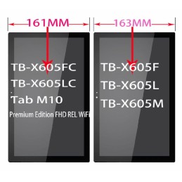 Ekranas tinkantis Lenovo Tab M10 FHD Rel X605LC/FC 10.1 su lietimui jautriu stikliuku Black (mažesnė versija 161mm) (Refurbished