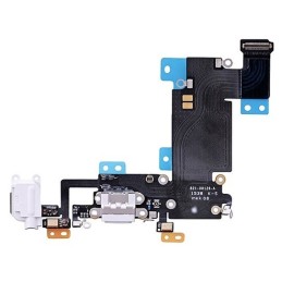 Lanksčioji jungtis skirta iPhone 6S Plus audio ir įkrovimo kontaktų, su mikrofonu balta naudota ORG