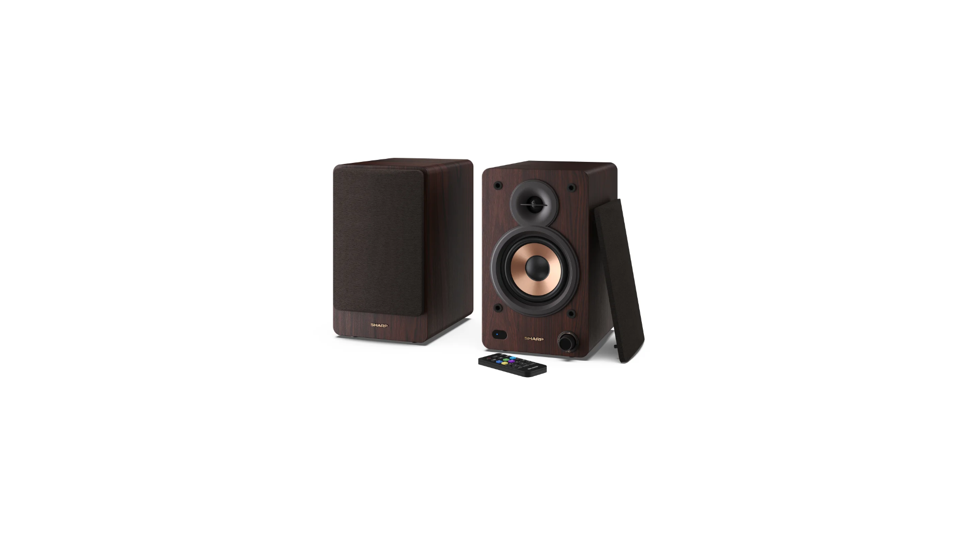 Sharp CP-SS30 Bookshelf Speakers, Brown | Sharp | Speakers | CP-SS30(BR) Bookshelf | 60 W | Bluetooth | Brown Sharp CP-SS30 Bookshelf Speakers, Brown | Sharp | Speakers | CP-SS30(BR) Bookshelf | 60 W | Bluetooth | Brown
