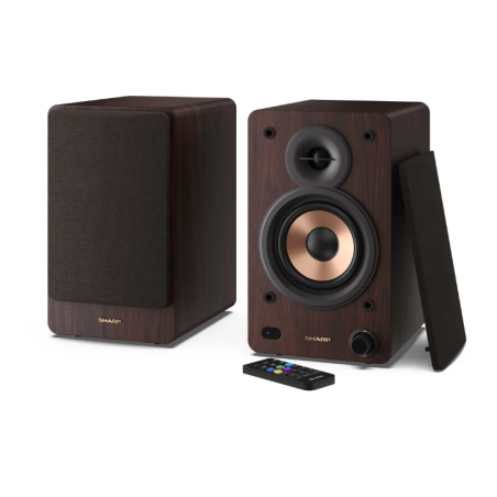 Sharp CP-SS30 Bookshelf Speakers, Brown | Sharp | Speakers | CP-SS30(BR) Bookshelf | 60 W | Bluetooth | Brown