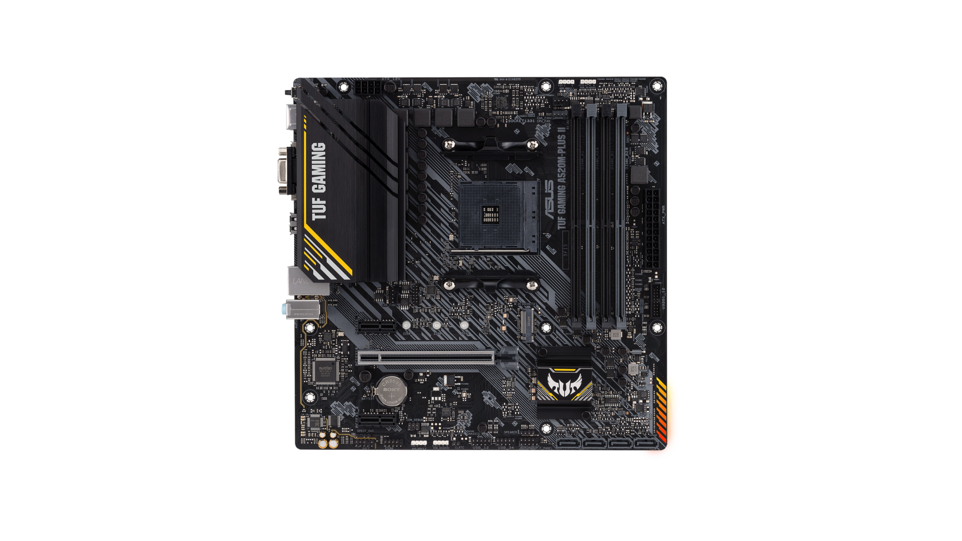 Asus | TUF GAMING A520M-PLUS II | Processor family AMD | Processor socket AM4 | DDR4 DIMM | Memory slots 4 Asus | TUF GAMING A520M-PLUS II | Processor family AMD | Processor socket AM4 | DDR4 DIMM | Memory slots 4