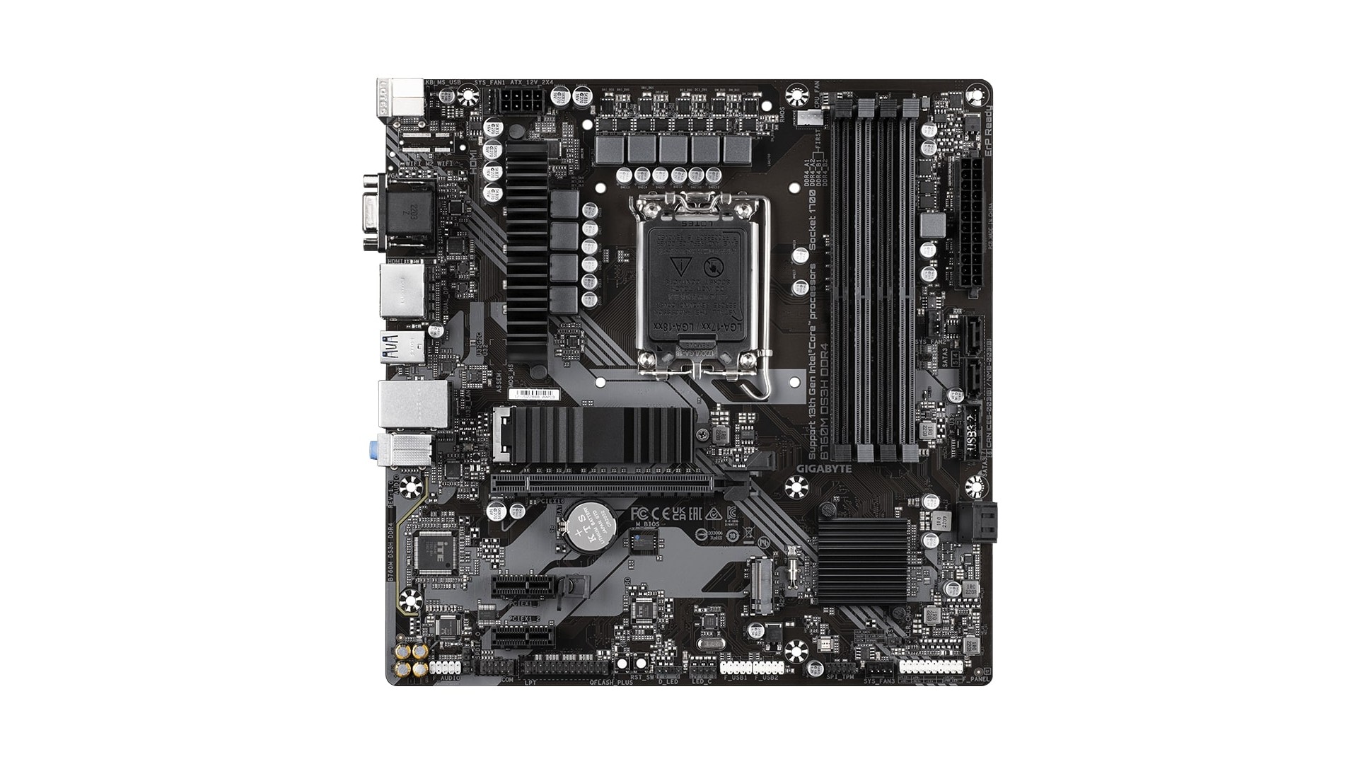 Gigabyte | B760M DS3H DDR4 1.0 M/B | Processor family Intel | Processor socket LGA1700 | DDR4 DIMM | Memory slots 4 Gigabyte | B760M DS3H DDR4 1.0 M/B | Processor family Intel | Processor socket LGA1700 | DDR4 DIMM | Memory slots 4