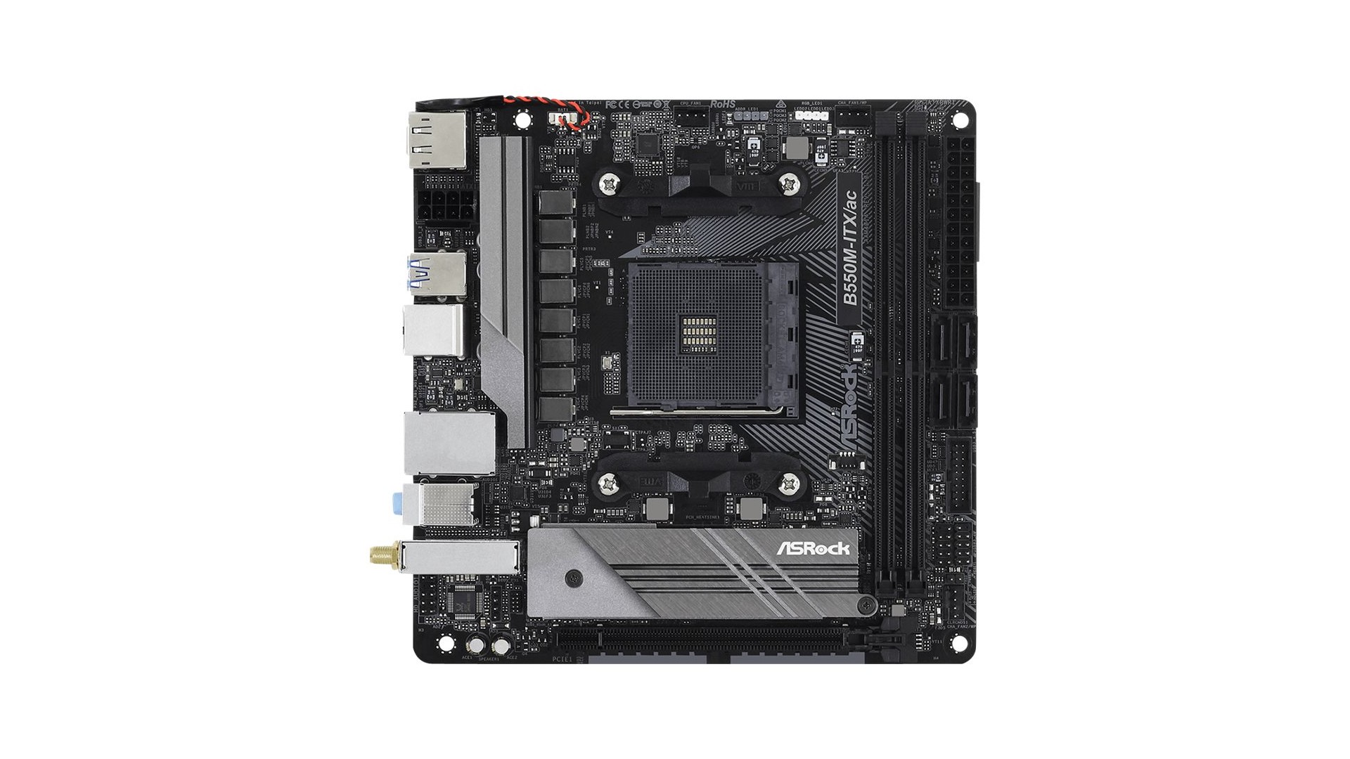 ASRock B550M-ITX/AC | Processor family AMD | Processor socket AM4 | DDR4 | Supported hard disk drive interfaces SATA, M.2 ASRock B550M-ITX/AC | Processor family AMD | Processor socket AM4 | DDR4 | Supported hard disk drive interfaces SATA, M.2