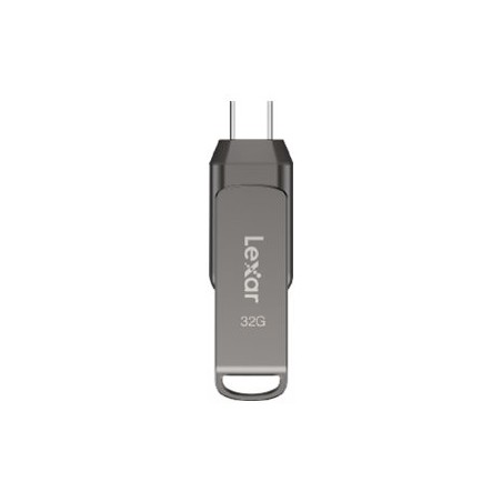 Lexar | 2-in-1 Flash Drive up to 100MB/s read | JumpDrive Dual Drive D400 | 32 GB | Type-C and Type-A USB 3.1 | Grey