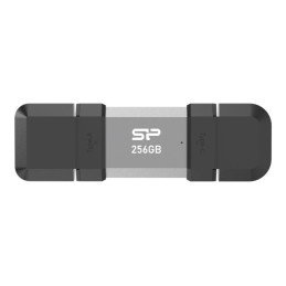 Silicon Power Dual USB Drive | Mobile C51 | 256 GB | USB Type-A and USB Type-C | Silver