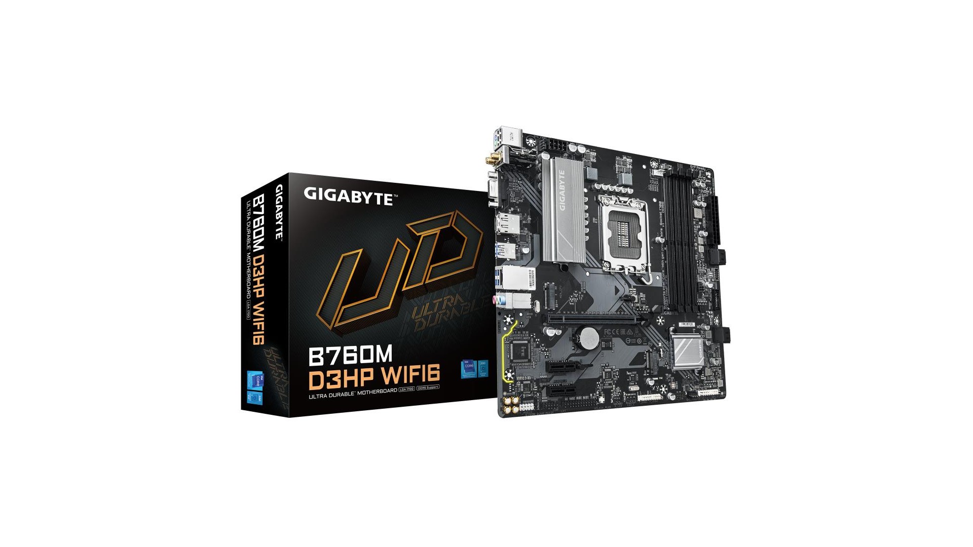 Mainboard|GIGABYTE|Intel B760 Express|LGA1700|Micro-ATX|Memory DDR5|Memory slots 4|2xPCI-Express 3.0 1x|1xPCI-Express 4.0 16 Mainboard|GIGABYTE|Intel B760 Express|LGA1700|Micro-ATX|Memory DDR5|Memory slots 4|2xPCI-Express 3.0 1x|1xPCI-Express 4.0 16