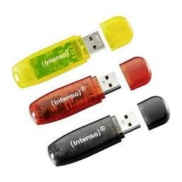 MEMORY DRIVE FLASH USB2 3X32GB/RAINBOW 3502483 INTENSO