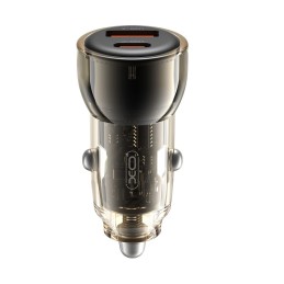 Automobilinis įkroviklis XO CC60 USB-A/USB-C 60W juodas