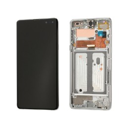 Ekranas tinkantis Samsung G977F S10 5G (netinka su G973!) su lietimui jautriu stikliuku ir rėmeliu Black (used Grade B)