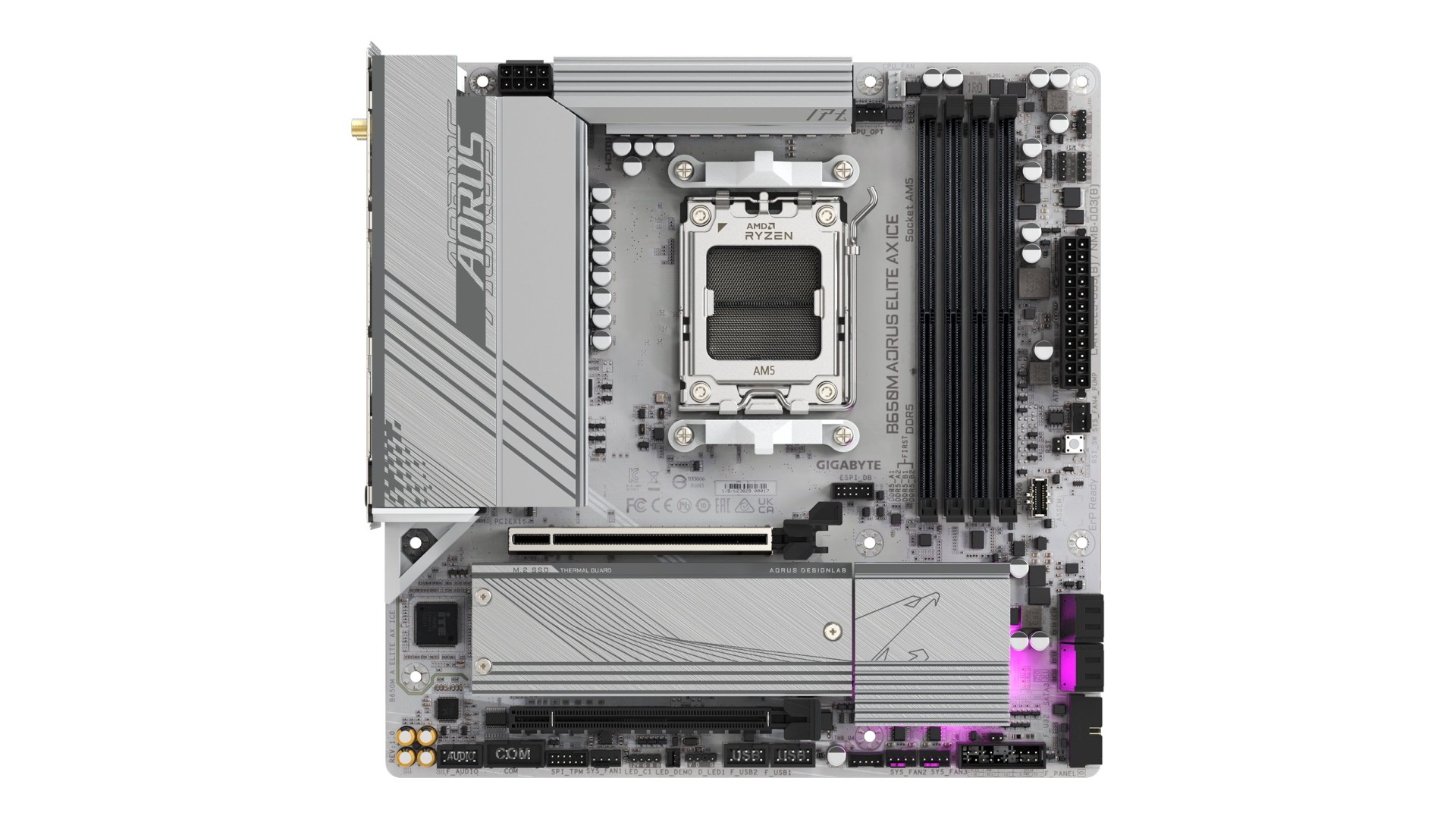 Gigabyte | B650M A ELITE AX ICE | Processor family AMD | Processor socket AM5 | DDR5 Gigabyte | B650M A ELITE AX ICE | Processor family AMD | Processor socket AM5 | DDR5