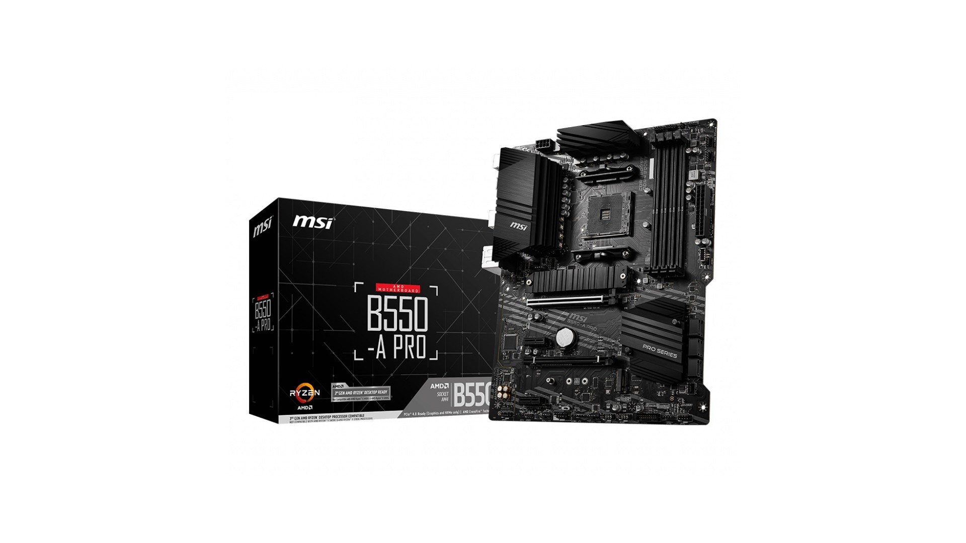 MSI | B550-A PRO | Processor family AMD | Processor socket AM4 | DDR4 DIMM | Memory slots 4 MSI | B550-A PRO | Processor family AMD | Processor socket AM4 | DDR4 DIMM | Memory slots 4