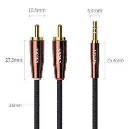 PREKĘ TURIME VIETOJE. Kabelis 2xRCA - 3.5mm UGREEN 1m