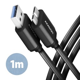 AXAGON Data and charging cable, 1 m | BUMM3-AM10AB | USB Type A to USB Type Micro-B