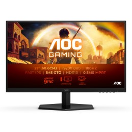 AOC 27G42E | 27 " | IPS | FHD | 16:9 | 180 Hz | 1 ms | 1920 x 1080 pixels | 300 cd/m² | HDMI ports quantity 1 | Black