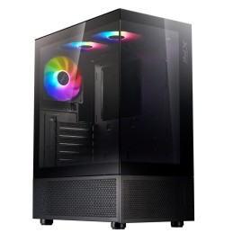 Case|ADATA|INVADER X MINI|MidiTower|Case product features Transparent panel|ATX|MicroATX|MiniITX|Colour Blac