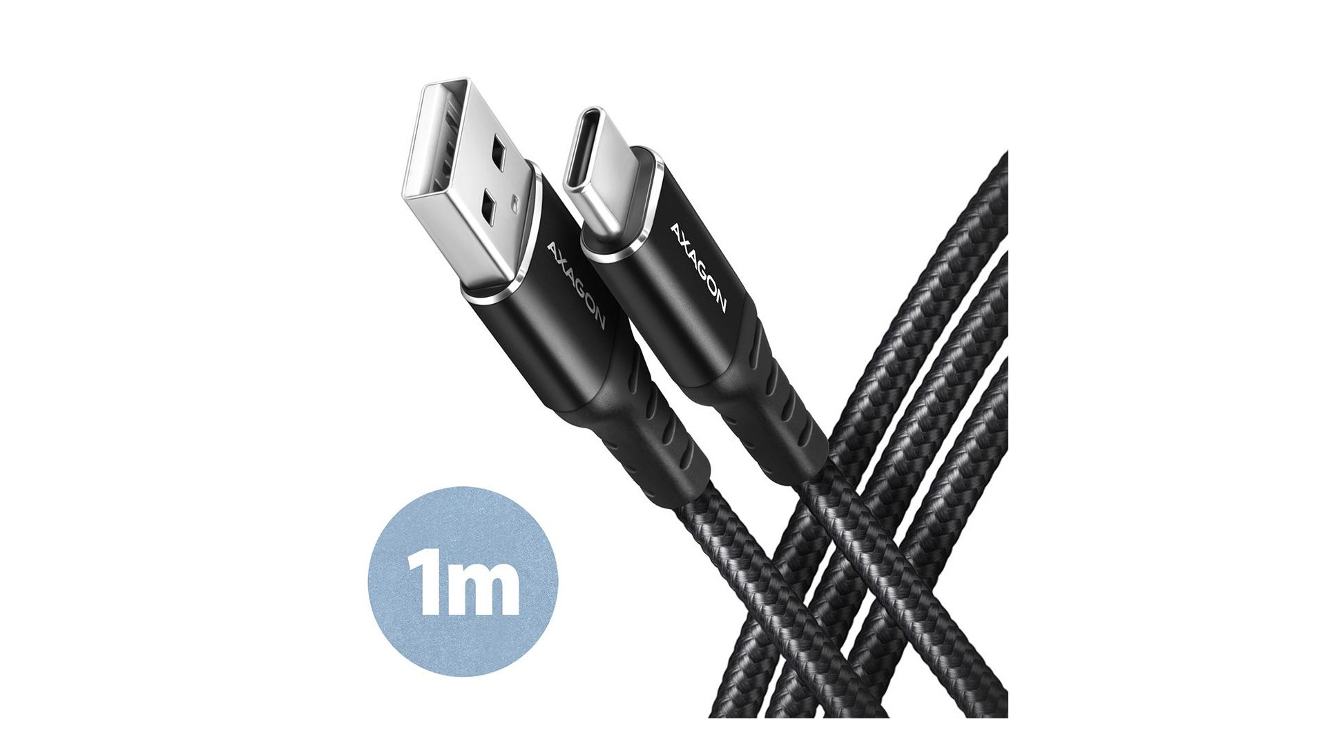 CABLE USB-C TO USB2.0 1M/BLACK BUCM-AM10AB AXAGON CABLE USB-C TO USB2.0 1M/BLACK BUCM-AM10AB AXAGON
