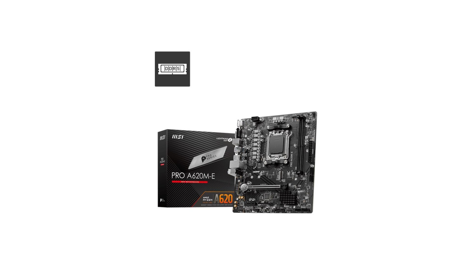 Mainboard|MSI|AMD A620|SAM5|Micro-ATX|Memory DDR5|Memory slots 2|1xPCI-Express 3.0 1x|1xPCI-Express 4.0 16x|1xM.2|1x15pin D-su Mainboard|MSI|AMD A620|SAM5|Micro-ATX|Memory DDR5|Memory slots 2|1xPCI-Express 3.0 1x|1xPCI-Express 4.0 16x|1xM.2|1x15pin D-su