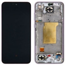 LCD screen Samsung A356 A35 5G with touch screen and frame Lilac original (used Grade B)