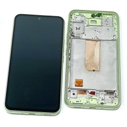 Ekranas tinkantis Samsung A546 A54 5G 2023 su lietimui jautriu stikliuku ir rėmeliu Lime (used Grade C)