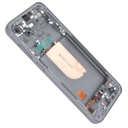 Ekranas tinkantis Samsung S711 S23 FE 5G su lietimui jautriu stikliuku ir rėmeliu Graphite (service pack)