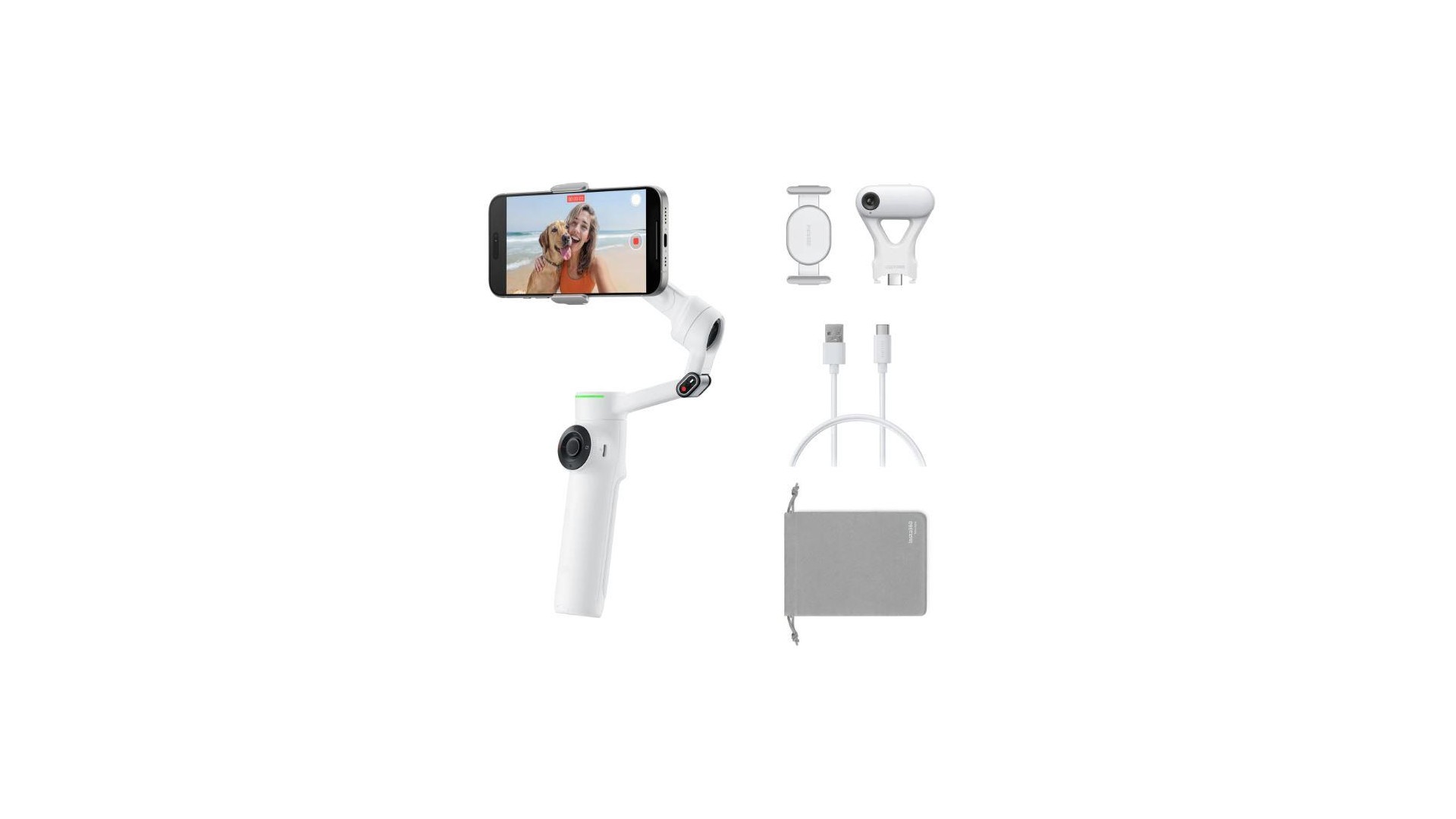 GIMBAL FLOW 2 PRO AI TRACKER/CINSABQB/TRUCKERWHITE INSTA360 GIMBAL FLOW 2 PRO AI TRACKER/CINSABQB/TRUCKERWHITE INSTA360