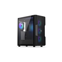 Case|ENDORFY|Regnum 400 ARGB|MidiTower|Case product features Transparent panel|Not included|ATX|MicroATX|MiniITX|Colour Blac