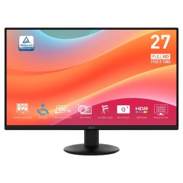 LCD Monitor|MSI|PRO MP272L|27"|Business|Matte|Panel IPS|1920x1080|16:9|100Hz|1 ms|Tilt|Colour Black|PROMP272L