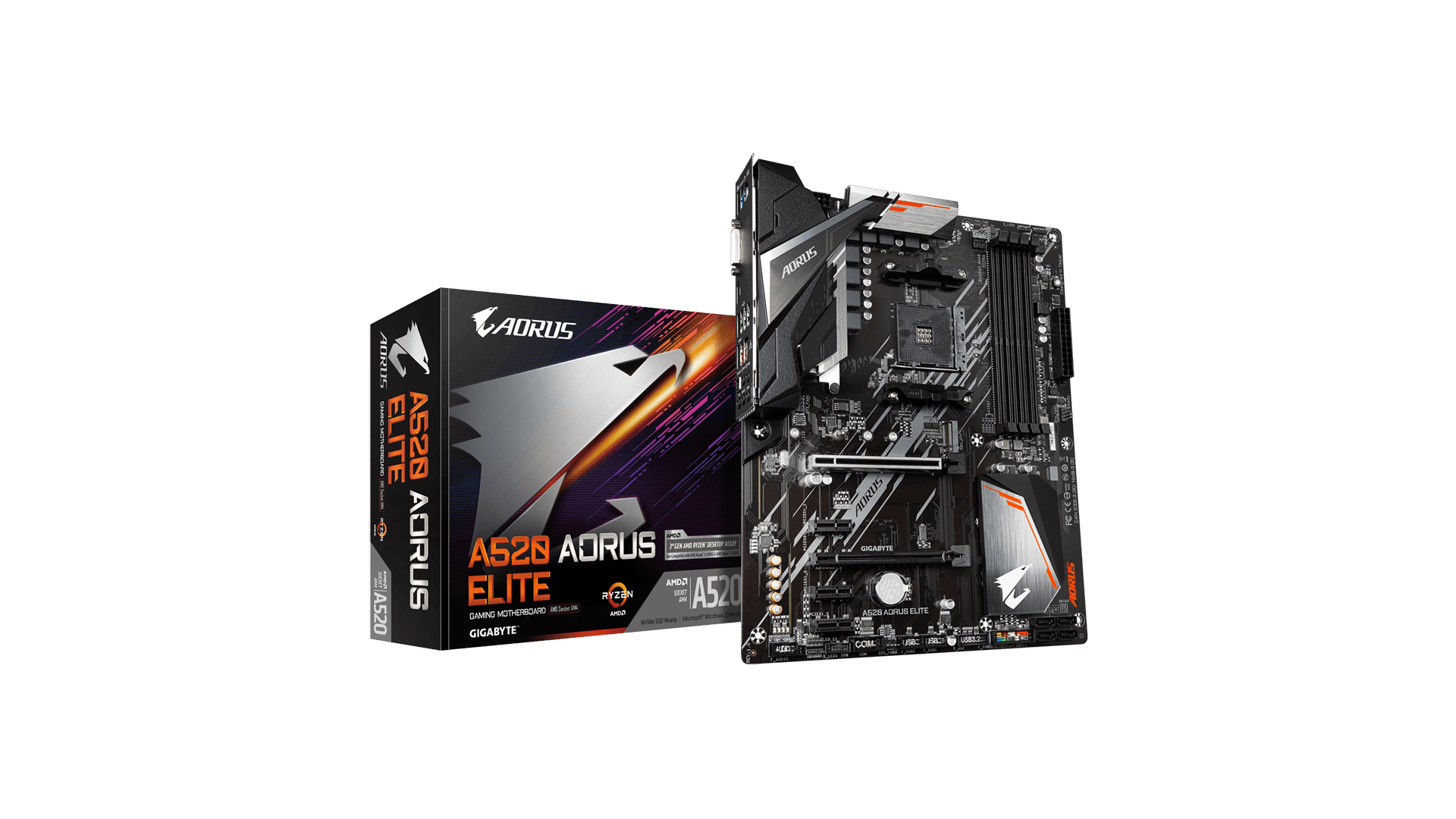 Gigabyte | A520 AORUS ELITE 1.0 | Processor family AMD | Processor socket AM4 | DDR4 DIMM | Memory slots 4 Gigabyte | A520 AORUS ELITE 1.0 | Processor family AMD | Processor socket AM4 | DDR4 DIMM | Memory slots 4