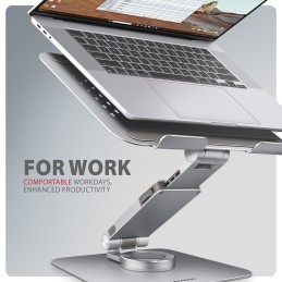 AXAGON Desk Mount | STND-LR stand with 360° rotation for laptops and tablets | Adjustable Height, Angle | 10-17.3 " | Aluminum