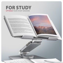 AXAGON Desk Mount | STND-LR stand with 360° rotation for laptops and tablets | Adjustable Height, Angle | 10-17.3 " | Aluminum