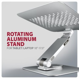 AXAGON Desk Mount | STND-LR stand with 360° rotation for laptops and tablets | Adjustable Height, Angle | 10-17.3 " | Aluminum